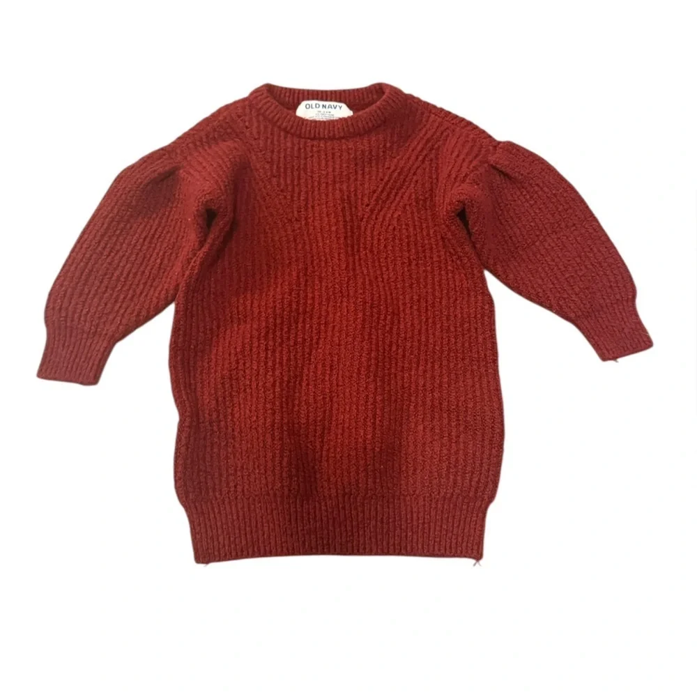 Old Navy Maroon Knit Casual Dress for Kids